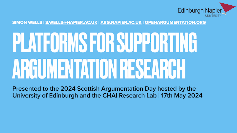 Presentation at the 2024 Scottish Argumentation Day